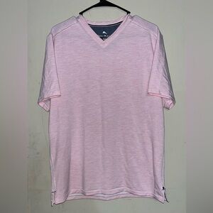 Tommy Bahama V neck T shirt Mens size S/P Pink